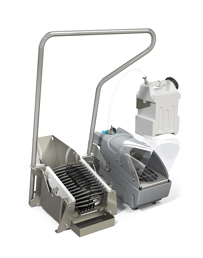 Footwear Sanitizing Unit with Boot Scrubber