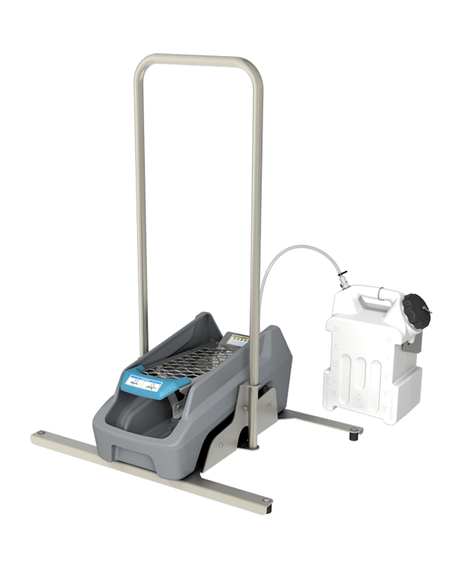 Airless Footwear Sanitizing Unit with Standalone Handle